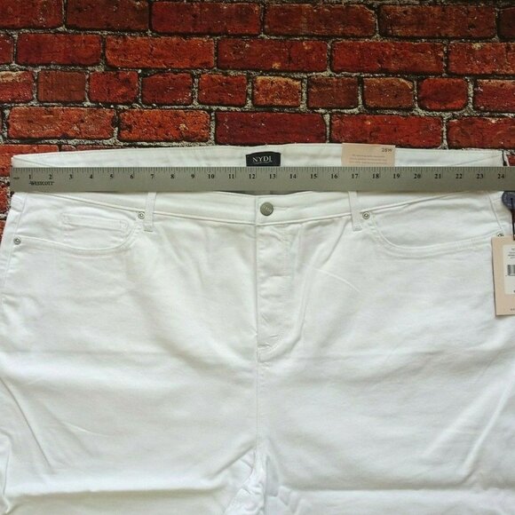 NWT NYDJ Skinny Capri Plus Jean Denim White Lift Tuck Technology Stretch 28W - Picture 10 of 12